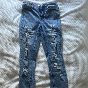 size 7, high rise jeggings